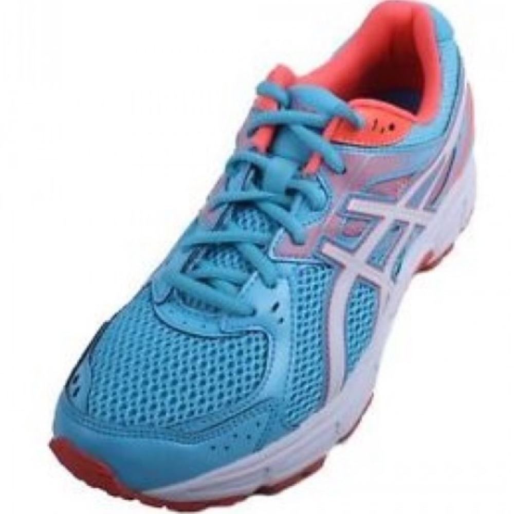ASICS gel contend 2 aqua & coral sneakers size 7.5